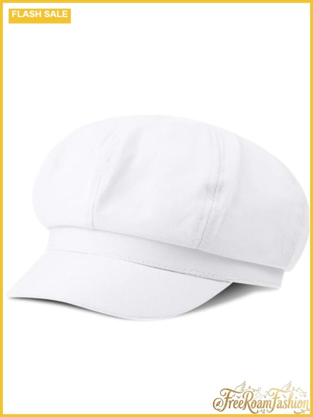 Women's Newsboy Cap Cotton Linen 8 Panel Cabbie Hat Vintage Visor Beret
